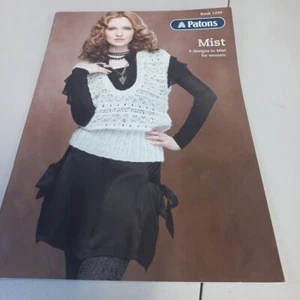 π Patons 1299 Mist womens Knitting 8 patterns Sizes XS to XL tops jumpers cardi - Picture 1 of 21