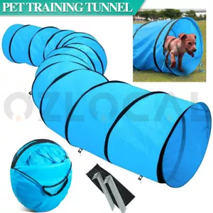 5M Pet Agility Exercise Tunnel Training Waterproof Cat Dog Chute Carry Bag AU - Picture 1 of 10