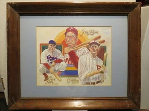 Impresión 1983 de los mejores jardineros de derecha del centenario de Perez Phillies (Callison & Klein) - Imagen 1 de 2
