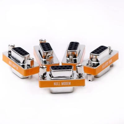 DB9 Null Modem Female to Female Slimline Data Transfer Serial Port Adapter 5 ... - Image 1 of 4