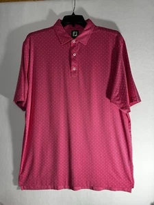 Footjoy Polo Golf Shirt Mens Performance All Over Print Diamond Size XL - Picture 1 of 9