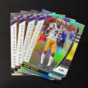 2020 Prizm Draft Picks Grant Delpit Rookie Green + Silver Wave + #153 LSU 4x Lot - Foto 1 di 5