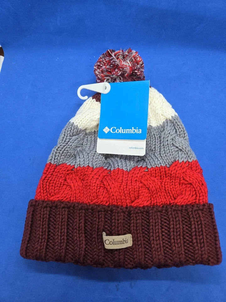 Columbia Carson Pass Cuffed Pom Beanie Knit Hat Unisex Cu9217