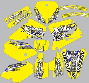 Graphics for 2002-2019 Suzuki RM85 RM 85 Shroud Decal Kit motocross flames - Foto 1 di 1
