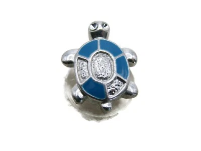 Blue & Silver Tone Turtle Shirt Cuff Button - Image 1 of 4