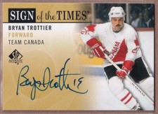 2012-13 SP Authentic Sign of the Times #SOTBT Bryan Trottier AUTO - Team CANADA