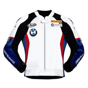 BMW Motorcycle Jacket Leather Motorbike Racing Riding Sports Men Armoured Jacket - Bild 1 von 3
