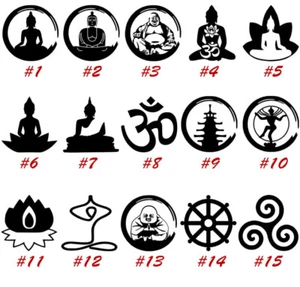 Buddha Vinyl Decal Sticker Car Window Yoga Sangha Buddhism Dharma USA Seller - Picture 1 of 18