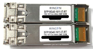 Lot of 2 Rincon SFP10G40-1611-IT-RT 10G 1611nm 40km SMF DOM Transceiver Module - Picture 1 of 6