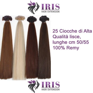 Extension Cheratina Iris 25 Ciocche capelli veri naturali Hair Remy 55 cm - Imagen 1 de 19