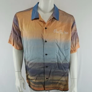 Blue Sky Inn Sunrise Viscose Button Up Shirt Mens Large Italy Retail $415 - Picture 1 of 11