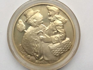 1976 Hamilton Mint Winter Saturday Evening Post Silber Kunstmedaille P2650 - Bild 1 von 5
