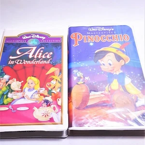 Walt Disney's Masterpiece PINOCCHIO (VHS, 1993) #239 ALICE IN WONDERLAND Lot - Picture 1 of 7