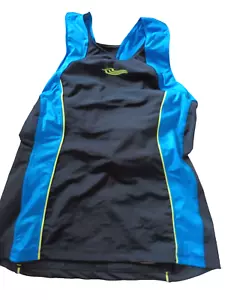 Top de triatlón Trigirl UK 14/16 negro mezcla bloques de colores espalda deportiva - Imagen 1 de 4