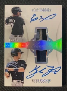 Panini Flawless Kyle Tucker Eloy Jiménez 2019 parche doble de novato autógrafo -/25 - Imagen 1 de 3