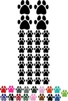 PAW PRINT STICKERS  x 28, Any Colour Car Wall Art Decals Graphics Cat Dog