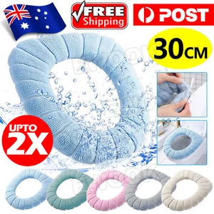 Cover Seat Bathroom Cushion Closestool Toilet Soft Pad Washable Warmer Mat AU - Picture 1 of 17