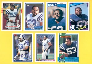 Lote de 7 tarjetas novato radiocontrol Topps Bowman Ray Donaldson Indianapolis Colts 1984-1991 - Imagen 1 de 1