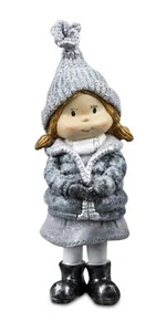 Winterkind Mädchen Nostalgie Kind Winter Deko Kinder Junge Skulptur Figur Objekt - Bild 1 von 1