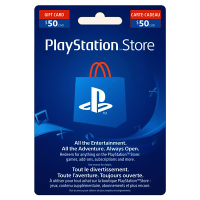 Playstation Network PSN Gift Card $50 CAD (Canada) INSTANT DELIVERY! • 37.14$