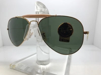 New Ray Ban Sunglasses RB 3030 L0216 58MM OUTDOORSMAN I GOLD CABEL TEMPLE  - Image 1 of 4