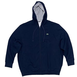 Lacoste SPORT Men's Big & Tall Fleece Full Zip Hoodie Navy Blue SH1613-KZA - Picture 1 of 4