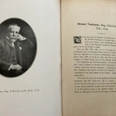 WORCESTERSHIRE C1907 Michael Tomkinson - Franche Hall, Kidderminster Foto 1 de 2