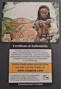 Autogrammierte Danai Gurira Walking Dead Sammelkarte mit COA - Bild 1 von 4