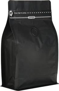 1lb/500g Premium Black Coffee Bags with Valve, Pack of 100 - High Quality - Picture 1 of 7