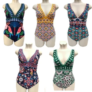 BODEN Porto Swimsuit Parrots Patterned Swim Costume Size 8 10 12 14 Reg Long - Picture 1 of 47