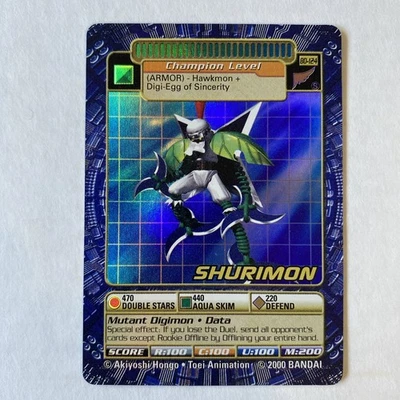 Digimon Digi Battle Shurimon Bo-124 Series 3 Bandai 2000 Holo Foil NM/LP - Image 1 of 4