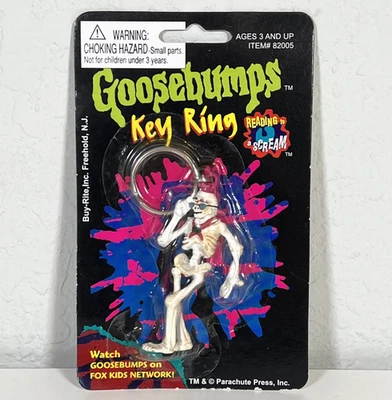 Llavero Esqueleto Piel de Gosebumps 1996 De Colección 82005 Nuevo en Paquete Llavero Monstruo Foto 1 de 4