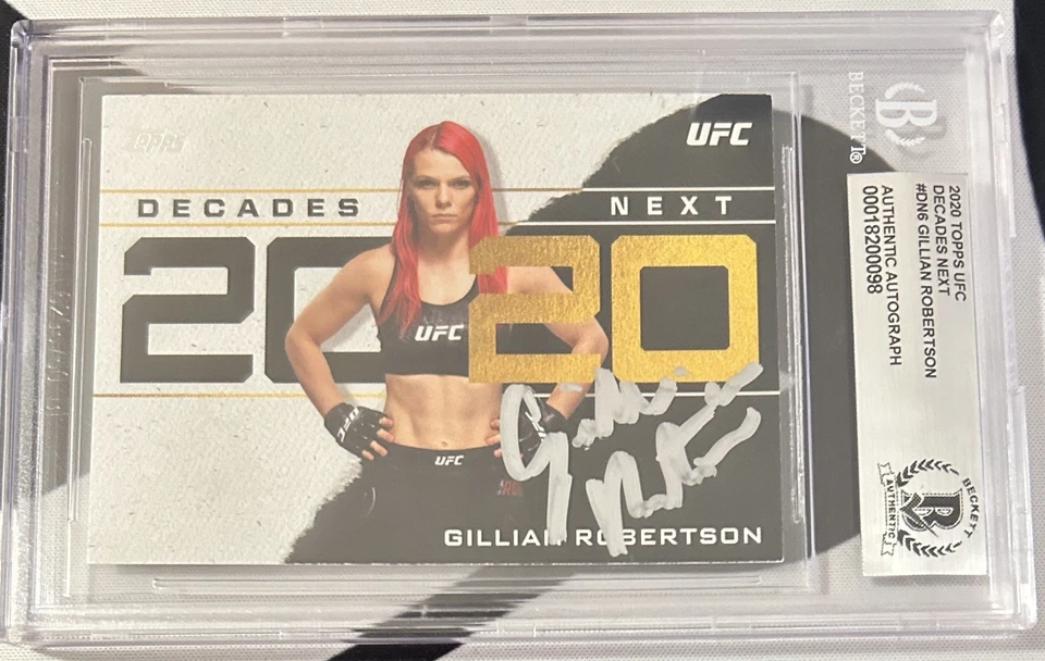 Gillian Robertson Signed Topps Card. UFC MMA Savage. Beckett COA Slabbed - Image 1 of 1