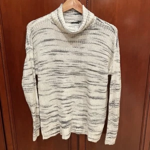 TORRID cremefarbener und grauer Grobstrick-Rollkragenpullover Gr. 00 (Größe 10) - Bild 1 von 5