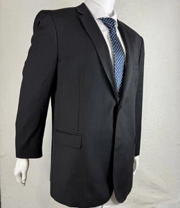 Abrigo deportivo SUITSUPPLY para hombre Neiman Marcis talla 47 gris lana a rayas años 120 usado en excelente estado - Imagen 1 de 10
