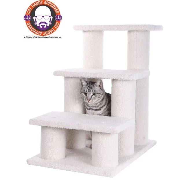 Armarkat 3 Step Real Wood Cat Step Stairs Ramp 25  Height Dogs Climber And Ki... - Image 1 of 1