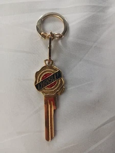 Vintage Original OEM Chrysler Color Logo Car Key Blank Keychain - Picture 1 of 3