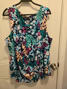 Women's Kim Rogers Curvy Sleeveless Top Size 2X - Multicolor - Picture 1 of 1
