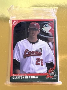 2007 Great Lakes Loons Clayton Kershaw RC Sealed Team Set 1st Minor Card SSP - Bild 1 von 2