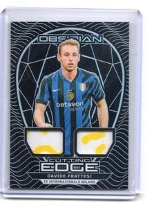 2024-25 Obsidian Soccer Davide Frattesi Cutting Edge DUAL JERSEY RELIC 60/125 - Picture 1 of 1