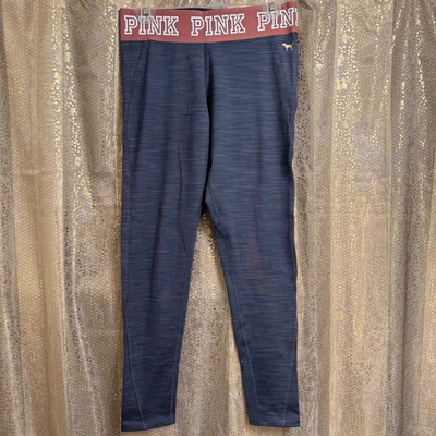 Leggings ROSA Victorias Secret Gris Malva Forrados de Vellón Largo Completo Grandes Foto 1 de 4