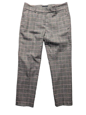 Piazza Sempione Kim Pants Womens 46 Size 10 Gray Plaid Virgin Stretch Wool - Image 1 of 4
