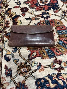 Vintage Coach Soft Calf Leather Thin Bi-Fold Brown Wallet Flaw - Picture 1 of 10