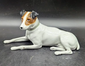 Antique Gotham 1900 German Porcelain Dog Figurine Jack Russell - Picture 1 of 10