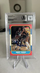 Robert Parish signed encapsulated Card Beckett BAS cert slabbed 1986-87 Fleer - Picture 1 of 3