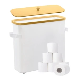 Toilet Paper Basket, Storage with Lid, Toilet Paper Organizer for Bathroom, F... - Bild 1 von 7
