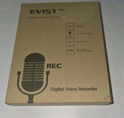 Grabadora de voz digital EVISTR L157 16 GB reproducción dictado voz activa 3J Foto 1 de 4