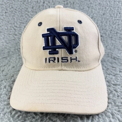 Notre Dame Irish Zephyr The Z Hat Mens Size 7 Fitted Baseball Cap Ivory Casual - Image 1 of 4