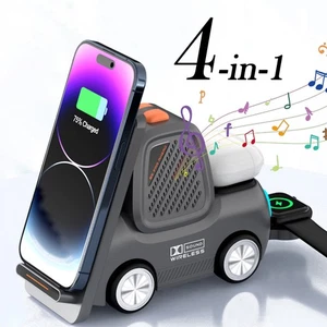 Stazione di Ricarica 4 in 1 Caricatore Wireless Bluetooth per iPhone/iWatch/Airpods NUOVO - Foto 1 di 15