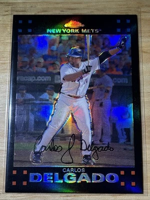 Topps 2007 cromo refractor Carlos Delgado #61 New York Mets Foto 1 de 2